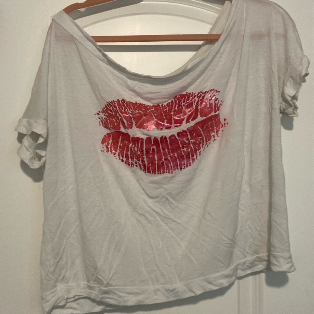 Off shoulder white shirt
